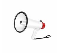 Hellery Megáfono Plegable Gran Volumen Amplificador de Voz Portátil Bluetooth Amplificador de Voz para Calle, Megáfono De 40W De Alta Potencia Rojo Y Blanco