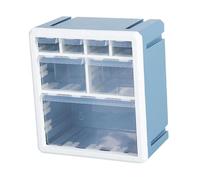 Hellery Mini Organizador de Cajones Cajonera de Almacenamiento Portajoyas Caja de Juguetes de Polipropileno Firme para Escritorio Estación Creativa Estudio, 7 celosías