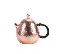 Hellery Miniature Vessel Tetera Kungfu de Cobre Tetera Pequeña Tetera Artesanal Tetera Tradicional con Mango Trenzado y Corta Apta para del Té Escritorio Casa Obsequios, Array, Cobre Púrpura