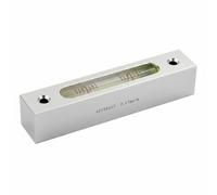 Hellery Nivel Burbujas Mecánico Nivel Mini Nivel Barra Herramienta Manual Portátil de Aleación de Aluminio Diseño Ligero Fácil de Sostener y Colocar, Carcasa Plateada, Agua Blanca 0.05mm/M
