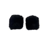 Hellery para Micrófono Cubierta Peluda Protector de Audio Filtro Antiviento Pantalla Protectora Garantiza Sonido Profesional Adecuado para Uso, Negro 1 Par