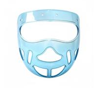 Hellery Protector Facial de Taekwondo Facial Máscara Visor con Ventilación Optimizada y Acolchado Elástico Resistencia al Material Adecuado para Entrenamiento, Azul, Azul