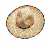 Hellery Protector Solar Ancha Corona Alta en Cono Trenzado Manual Detalle Decorativo Silueta Clásica Ajuste Cómodo Adecuado para Festivales Paseos Sesiones Fotográficas Picnic, 40CM