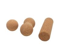 Hellery Rodillo de Masaje de Corcho de 3 Piezas, Herramientas de Fitness, Ejercicios, Bola de Masaje de Tejido Profundo, Cilindro para Pilates, Equilibrio, Pi