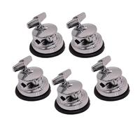 Hellery Soporte para Pata de Tambor, para Instalar, Práctico Y Profesional Soporte de Abrazadera para Tom de Suelo Fabricado en Metal, Base para Tambor de Per, 5 Uds.