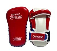Hellery Superficies para Entrenamiento Boxeo con Correas Ajustables Acolchado Almohadillas Enfoque Protecciones con Cierre Contacto para Principiantes, Rojo