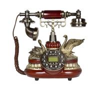 Hellery Teléfono Retro de Escritorio Teléfono Fijo Teléfono con Cable Teléfono Vintage Compatible con Tarjeta de Operador Uso sin Toma de Pared Identificador