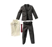 Hellery Traje Formal para Hombre en Miniatura Traje de Coleccionista Camisa Pantalón Materiales Textiles y Pespuntes Minuciosos Adecuado para Escenas Profesionales Espías y Displays Escala1/12