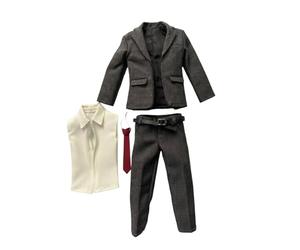 Hellery Traje Formal para Hombre en Miniatura Traje de Coleccionista Camisa Pantalón Materiales Textiles y Pespuntes Minuciosos Adecuado para Escenas Profesionales Espías y Displays Escala1/12
