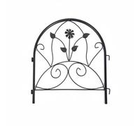 Hellery Valla Decorativa de Hierro Forjado Panel Separador de Jardín Barrera Decorativa Metálica Revestimiento Resistente a la Oxidación Adecuada en Patios, Tywl-13