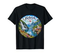 Hellesylt, Noruega, Puerto marítimo Europeo de cruceros Camiseta gráfica económica