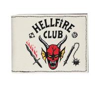 Hellfire Club Stranger Things - Cartera plegable, color blanco y negro, material de poliuretano, White, Estándar, Clásico