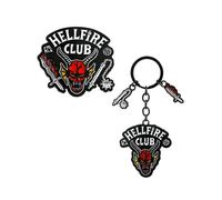 Hellfire Club Stranger Things Pin Badge Brooch Keychain Costume Accessories