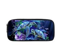 HELLHERO Estuche para lápices para niños y niñas, 1 tortuga marina, Bolsa para monedas