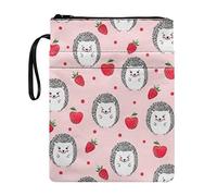 HELLHERO Funda protectora de tapa dura para libros con cremallera para adolescentes, mujeres, profesores, estudiantes, lectores, biblioteca, aula