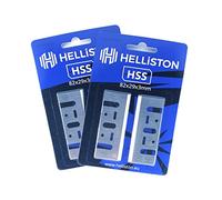 Helliston Cuchillas de cepillo HSS 82 mm para Makita 1902, 1923H, N1923B (2 juegos = 4 cuchillas de cepillado de 82 x 29 x 3 mm, acero rápido, industrial, compatible con madera)