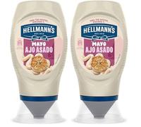 Hellmann's Mayo Ajo Asado Bocabajo 250 ML (Paquete de 2)