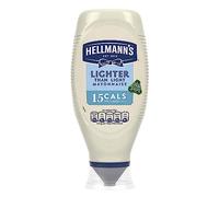 Hellmann's Mayonesa más ligera que la luz con 15 calorías por cucharada, botella exprimible para sándwiches, envolturas y ensaladas, 750 ml