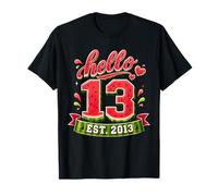 Hello 13 EST 2013 Watermelon 13th Birthday Summer Party Camiseta