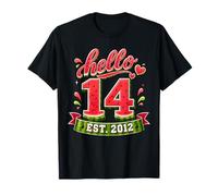 Hello 14 EST 2012 Watermelon 14th Birthday Summer Party Camiseta