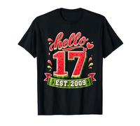Hello 17 EST 2009 Watermelon 17th Birthday Summer Party Camiseta