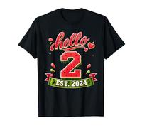 Hello 2 EST 2024 Watermelon 2nd Birthday Summer Party Camiseta