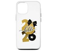 Hello 2026 Gold Disco Ball Bow New Year Celebration Design Carcasa para iPhone 12/12 Pro