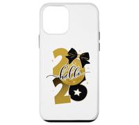 Hello 2026 Gold Disco Ball Bow New Year Celebration Design Carcasa para iPhone 12 Mini