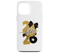Hello 2026 Gold Disco Ball Bow New Year Celebration Design Carcasa para iPhone 13 Pro MAX