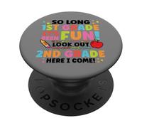 Hello 2nd Grade So Long 1st Fun Graduation Back to School PopSockets PopGrip Adhesivo