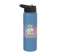 Hello 3rd Grade Boy Girls Teacher Third Grade Back to School Stainless Steel Insulated Water Bottle