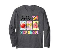 Hello 3rd Grade Fun Apple Pencil Mochila Manga Larga