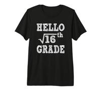 Hello 4th Grade Square Root of 16 Back to School Funny Gifts Camiseta Premium