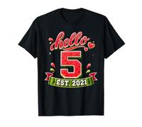 Hello 5 EST 2021 Watermelon 5th Birthday Summer Party Camiseta