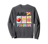 Hello 7th Grade Apple Bow - Estuche para lápices Sudadera