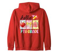 Hello 7th Grade Apple Bow - Estuche para lápices Sudadera con Capucha