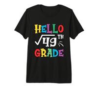 Hello 7th Grade Square Root of 49 Funny Back to School Gifts Camiseta Premium