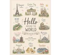 Hello Around the World: Greetings from Many Cultures | College Ruled Notebook