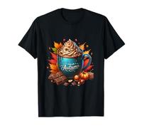 Hello Autumn Hot Cocoa Mug Graphic For Women Kids and Fall Camiseta