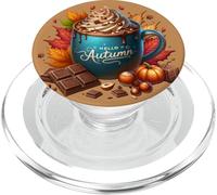 Hello Autumn Hot Cocoa Mug Graphic For Women Kids and Fall PopSockets PopGrip para MagSafe