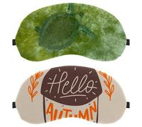 Hello Autumn Nut - Paquete de 2 antifaz para dormir boca arriba y de lado, 100% bloqueo de luz, ajustable y transpirable, cero presión ocular