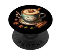 Hello Autumn Themed Coffee Mug For Women Cozy Fall Vibes PopSockets PopGrip Adhesivo