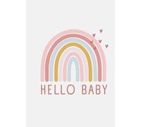 Hello Baby - Neutrales Baby Gästebuch zur Geburt | 75 Seiten für Wünsche und Erinnerungen: Modernes Erinnerungsbuch mit 75 freien Seiten im schlichten ... - Geschenk zur Babyparty, Geburt oder Taufe