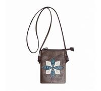 hello-bags Bolso bandolera para mujer de piel vegana. Tamaño: 21 x 15,5 cm.