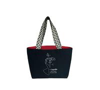 Hello-Bags Bolso de loneta premium. Incluye cremallera exterior, bolsillo interior con cremallera y forro de loneta rojo. Empaquetado para regalo.