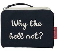 Hello-Bags. Bolso Monedero/Billetero/Tarjetero. Exterior: Algodón 100%. con Cremallera y Forro Interior. Incluye Bonito sobre Kraft de Regalo. Modelo: WHYTHE. Crudo/Negro. 14 * 10 cm.