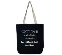 hello-bags. Bolso Tote Bag con cremallera, forro y bolsillo. “CREEENTI”.