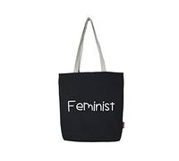 hello-bags. Bolso Tote Bag con cremallera, forro y bolsillo. “FEMINIST”.
