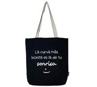 hello-bags. Bolso Tote Bag con cremallera, forro y bolsillo. “LACURVA”.