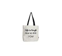 hello-bags. Bolso Tote Bag con cremallera, forro y bolsillo. “LIFEIS”.